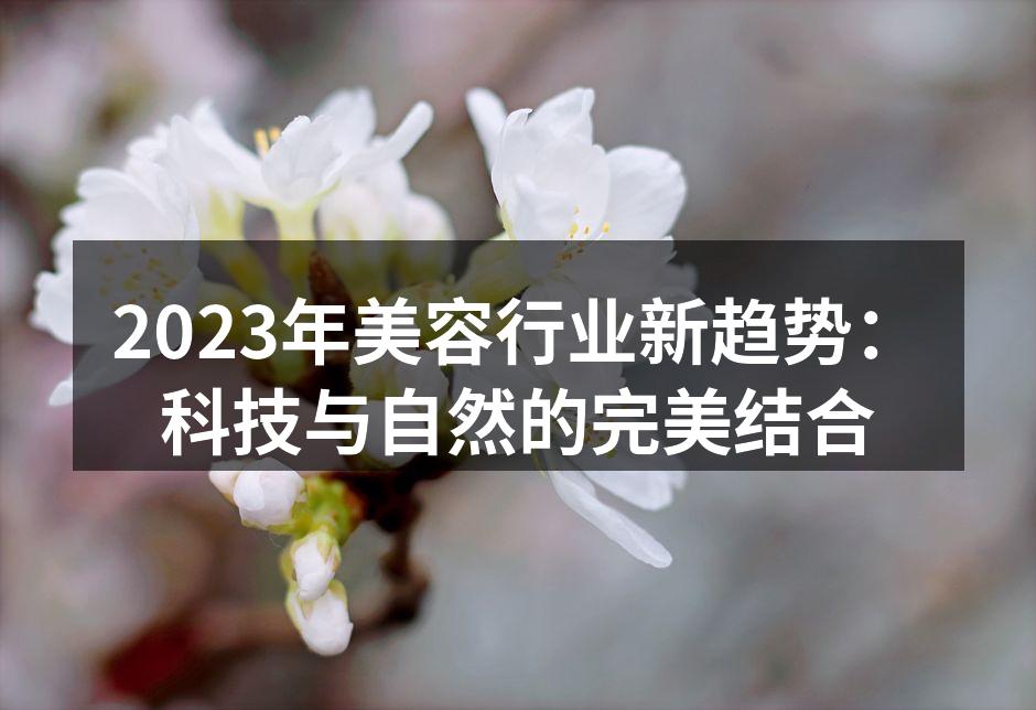 2023年美容行业新趋势：科技与自然的完