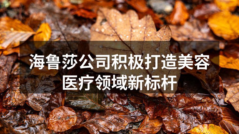 海鲁莎公司积极打造美容医疗领域新标杆